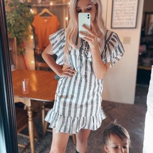 Ruffle striped dress